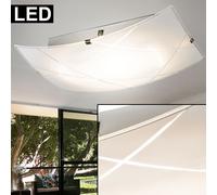 Plafonnier Verre Couloir LED 8 Watt Motif Blanc Carré Lampe de Salon Cuisine