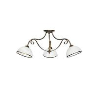 Plafonnier verre métal en laiton blanc salon cuisine H: 30 E27 3 lampes maison de campagne plafonnier rustique salle à manger ANTICA