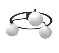 Plafonnier Verre Métal Noir or Blanc E27 Ø57 CM Couloir Deckenleuchte Blendarm