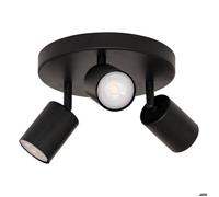 Atmosphera Plafonnier Vico – 3 lampes métal noir, spots orientables, ampoules GU10 non incluses