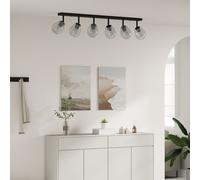 Plafonnier vidaXL avec abat-jour en verre ajustable anthracite E27
