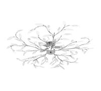 Plafonnier - vidaXL - Cristal acrylique - 5 ampoules E14 - Blanc - Design feuille