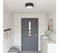 Plafonnier Vidaxl Noir Ø 30 Cm En Tissu E27