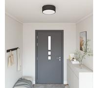 Plafonnier Vidaxl Noir Ø 30 Cm En Tissu E27