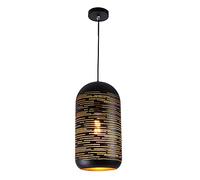 Plafonnier vintage en mosaïque noire style marocain, abat-jour en fer forgé à tête unique E27, luminaire décoratif pour restaurant, loft, café, bar, couloir