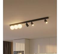 Plafonnier Vox TK Lighting, dimmable, noir, Salon / Salle à manger, Verre, Plafonnier