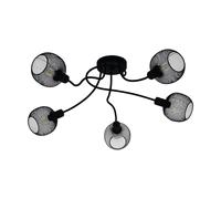 Plafonnier W1 E14 5X40W en acier noir D755mm