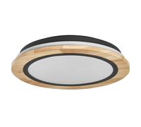 LEDVANCE Plafonnier SMART+ ORBIS Wifi Wood, 24W, 2950lm, 400mm, lumière blanche réglable (2700K-6500K), dimmable, bois certifié FSC, contrôlable par application, compatible avec Amazon, Google, etc.