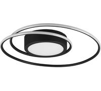 Plafonnier,Yava Incl. 1 X Led,Smd,56,0 Watt,2700-6000k,6800 Lm. Corps: Métal,Noir Mat Ø:60,0cm,H:7,0cm