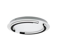 Plafonnier ZAMPOTE LED 25W en aluminium et acier blanc et noir D420mm