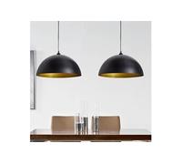 Plafonniers 2 pcs Hauteur réglable Semi-sphérique Noir