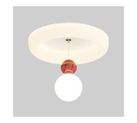 Plafonniers blancs modernes style nordique, abat-jour en acrylique, montage semi-encastré, corps en fer, luminaire d'accentuation rouge for chambre à coucher ou bureau