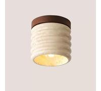 Plafonniers de couloir modernes du milieu du siècle, montage semi-encastré, cylindre en pierre de marbre naturel, petit, près du plafond, luminaires de ferme V-intage, Rétro