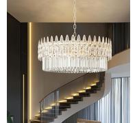 Plafonniers de luxe en cristal Suspensions Lustre Plafonnier LED 40/60/80cm Suspension 3 températures de couleur Dimmable Réglable en hauteur