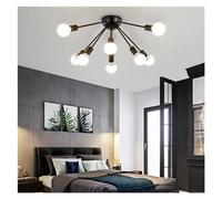 Plafonniers de Style Scandinave Pour Salon Et Chambre, Éclairage Luxueux Pour Hall D'Entrée, Décoration Florale, Douille E27, Style Simple, Finition Fer Forgé, Lustres Led Dorés À 8 Têtes/Une Couleur/