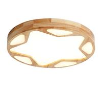 Plafonniers en bois massif, LED rondes en bois étoiles créatives garçon fille lustres modernes minimalistes salon chambre d'enfant salle à manger suspension (couleur : 3 couleurs de gradation de