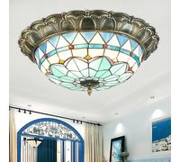 Plafonniers en verre rétro, plafonnier en verre d'art à montage encastré à intensité variable du milieu du siècle, Compatible avec la cuisine de la à, Lustre