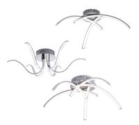 Plafonniers LED lampes de salon chrome éclairage chrome vagues courbes