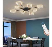 Plafonniers LED Modernes pour Salon, luminosité et température de Couleur réglables avec télécommande, en Acrylique, encastrés, adaptés aux Chambres, salles à Manger et Bureaux (8)