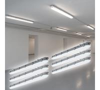 Plafonniers LED pour chambre étanche 120 cm Lampes pour chambre étanche LED 120 cm Lampes de garage Tube LED, connexion en série, 1x LED 36 watts 4320 lumen blanc froid, lot de 6