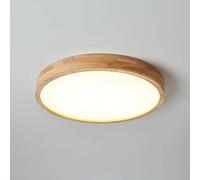 Plafonniers LED ultra-fins avec cadre en bois rond de style européen, luminaires minimalistes en bois plat, solutions d'éclairage modernes décoratives 3000k/4000K/65