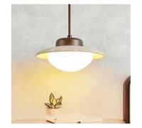 Plafonniers Modernes à LED Lustre Chambre à Coucher À côté de la Lampe Suspendue Style crème Pierre Rétro Bois Massif Couleur Noyer Maison Chambre