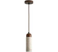 Plafonniers Modernes Lampe Suspendue en Pierre Nordique cylindrique Chevet Wabi Sabi Travertin Jaune Îlot de Cuisine Suspendu