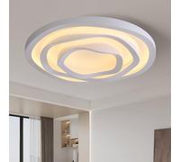 Plafonniers modernes, luminaires minimalistes à intensité variable plafonds avec télécommande, abat-jour en forme de créativité lustre de plafond pour salon chambre bureau couloir cuisine (E,60CM)