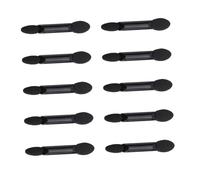 PLAFOPE 10 pièces Applicateurs Fard à Paupières Mousse Ovale Confortable Outil Maquillage Portable pour Voyages et Fêtes Noir