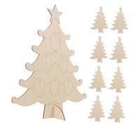 PLAFOPE 10 Pièces Formes Sapin de Noël à Décorer Embellissements DIY pour Activités Familiales Décorations Suspendues Surface Lisse et Non Finie pour Peinture et Créations Artisanales