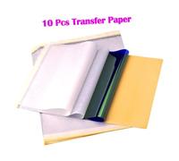PLAFOPE 10 pièces Lot Papier Transfert Tatouage Stencil pour Pochoir Papier Calque Thermique pour Artistes et Tatoueurs Compatible Copieur Thermique et Dessin à Main Levée