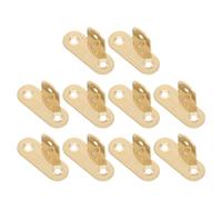 PLAFOPE 10 Pièces Support en T Laiton Charge Lourde, Angle Droit Renforcé | Équerre D'angle en T, Montage Facile pour Atelier et Rayonnage, Finition Or, Usage Maison DIY