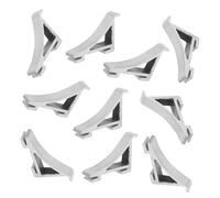 PLAFOPE 10 pièces Support Étagère Réfrigérateur Aluminium Clips Robustes pour Balconnet Frigo Crochet Inox Pratique et Facile à Installer Accessoires de Rangement pour Frigo Petite
