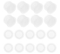 PLAFOPE 100 Bouchons Ronds en Plastique Transparent PE Bouchons de Rechange pour Bouteilles de Vin Sel et Poivre Diamètre 09-1 Pouce Étanchéité Fiable Cuisine Laboratoire et Loisirs