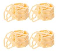 PLAFOPE 100 Pièces Boucles de Fixation pour Coussin de Siège Automobile 100 Pièces en Plastique Beige Clair, Clips Antidérapants de Flocon pour Housses de Siège Universelles, Accessoires