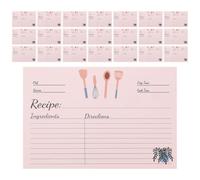 PLAFOPE 100 Pièces Cartes de Recettes Champêtres en Papier Cuisine | Feuilles Vierges, Écriture Fluide et Classement Simple, pour Classeurs Culinaires et Boîtes Présents