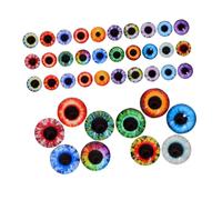 PLAFOPE 100 Pièces Flat Bottom Glass Cabochon Eyes Mixed Colors for Doll Making Dragon Eyes Crafts Decorative Beads for Jewelry and DIY Art
