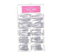 PLAFOPE 100 pièces Plaques Modèles Faux Ongles Blancs Pratiques pour Manucure Décoration Nail Art Accessoires