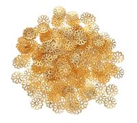 PLAFOPE 1000 pièces Flower Shaped Jewelry Bead Caps DIY Accessories Vintage Iron Metal For Bracelets And Necklaces