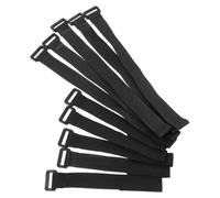 PLAFOPE 10Pcs Ceinture de sangle Sangle de fixation pour vélo Bande cycliste nylon polyester noir pour stabiliser brake levers et fixer les roues de vélo