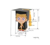 PLAFOPE 10pièces Boîtes à Bonbons Chapeau Doctoral Garçon Emballage Créatif pour Fête de Remise de Diplôme Décoration Originale pour Succès et Cadeau Ado Garçon