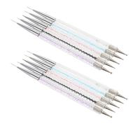 PLAFOPE 10pièces Stylos à Double Embout pour Nail Art Pinceau Fin et Outil à Points pour Détails Uniques Kit Portable pour Débutants et Experts