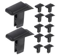 PLAFOPE 12 Pièces Bouton D'échelle Pliante en Caoutchouc Noir, Interrupteur de Remplacement pour Échelle Télescopique Compacte, Facile à Installer, pour Escabeau et Échelle Droite Simple