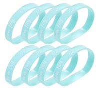 PLAFOPE 12 pièces Lot de Bracelets Silicone Team Boy Réglables pour Gender Reveal et Shower Léger et Accessoires Fête Prénatale Garçon