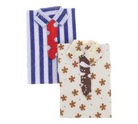 PLAFOPE 12 Vêtements Masculins en Tissu Résistant Accessoires pour Dioramas et Maisons de Poupées Couleurs Amande et Bleu Marine Jouets de Rôle et Décoration Miniature