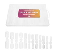 PLAFOPE 120 Pcs Ongles à Couverture Complète en Plastique avec Lignes de Repérage pour Extensions et Manucure à Domicile