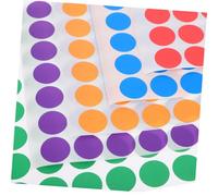 PLAFOPE 15 feuilles Étiquettes Autocollantes Rondes Adhésives Couleur Gommettes pour Classification Scolaire Bureau Maison