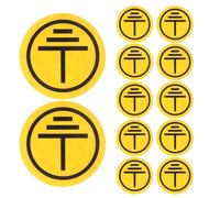 PLAFOPE 15 pièces Autocollants de Mise à Terre Électrique PP Résistants Étiquettes de Sécurité pour Équipements Industriels Signalisation Avertissement pour Prévention Accidents Au