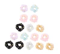 PLAFOPE 15 pièces Élastiques Cheveux Fleurs Daisy Couleurs Pastel Accessoires Coiffure Femme Souples et Résistants pour Queue de Cheval