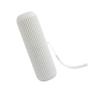 PLAFOPE 1pièce Boîte de Rangement Brosse à Dents de Voyage Portable Beige Organisateur Compact Plastique Tasse Multifonction pour Brossage Stockage de Dentifrice et Peigne Pratique